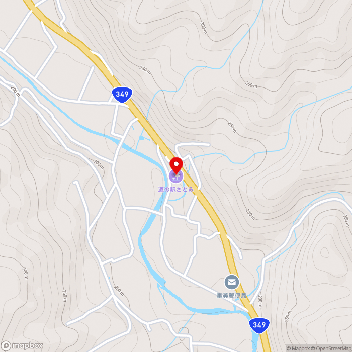 道の駅さとみの地図（zoom15）茨城県常陸太田市小菅町694-3