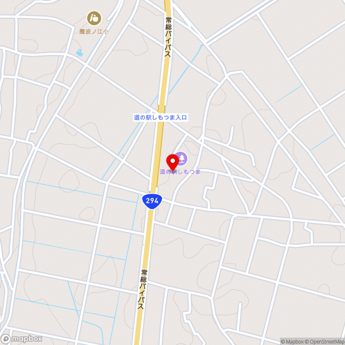 道の駅しもつまの地図（zoom15）茨城県下妻市数須140