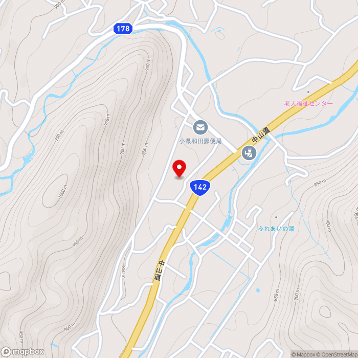 道の駅和田宿ステーションの地図（zoom15）長野県小県郡長和町和田2834番地5