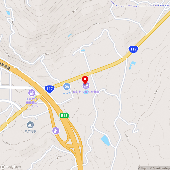 道の駅ふるさと豊田の地図（zoom15）長野県中野市永江2136