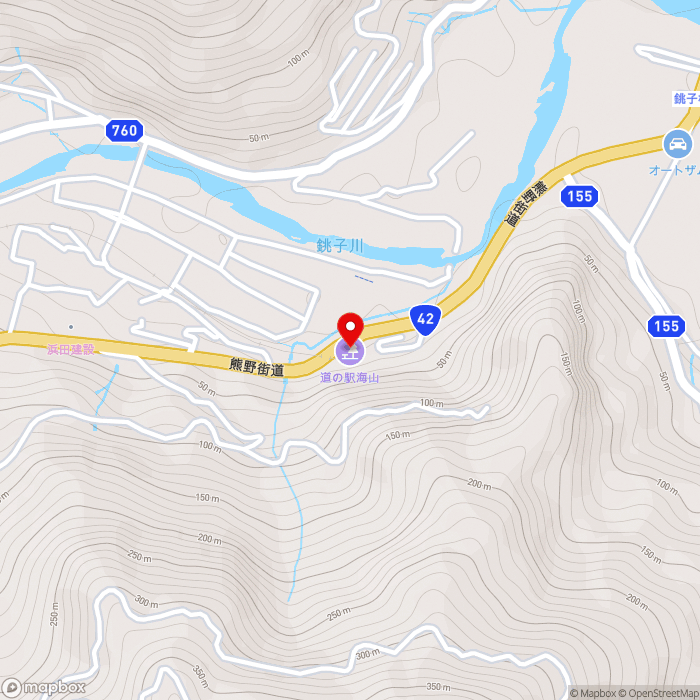 道の駅海山の地図（zoom15）三重県北牟婁郡紀北町海山区相賀1439-3