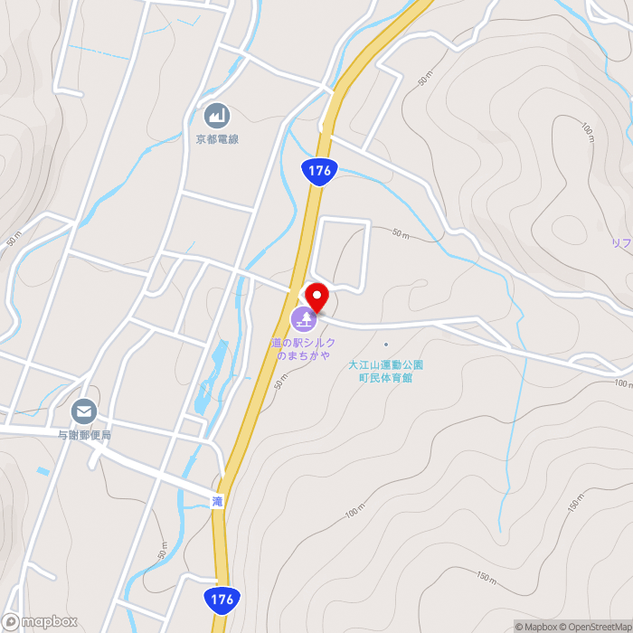 道の駅シルクのまち　かやの地図（zoom15）京都府与謝郡与謝野町字滝98