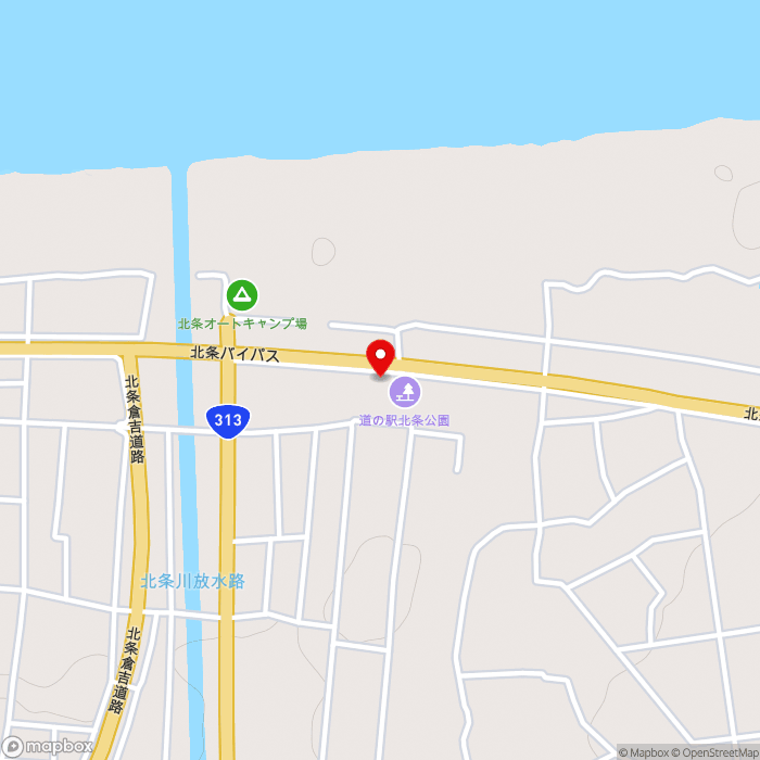 道の駅北条公園の地図（zoom15）鳥取県東伯郡北栄町国坂1525-92