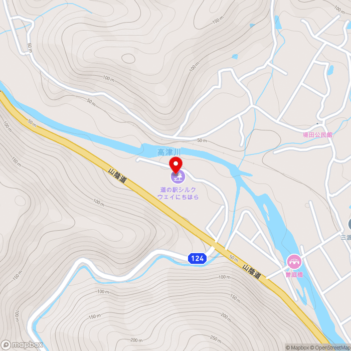 道の駅シルクウェイにちはらの地図（zoom15）島根県鹿足郡津和野町池村1997