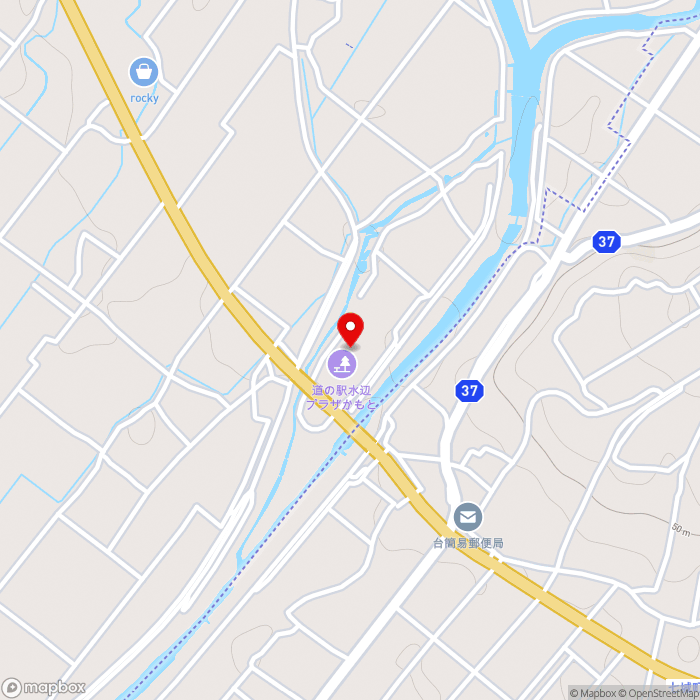 道の駅水辺プラザかもとの地図（zoom15）熊本県山鹿市鹿本町梶屋1257