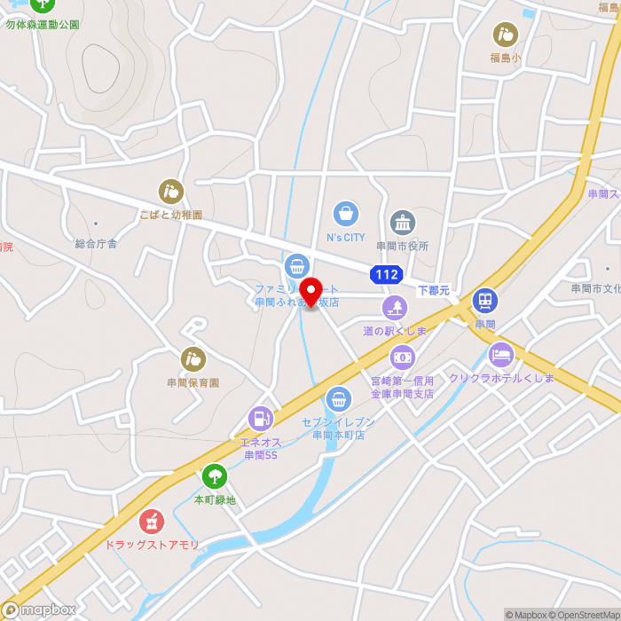 道の駅くしまの地図（zoom15）宮崎県串間市大字西方5503番地1