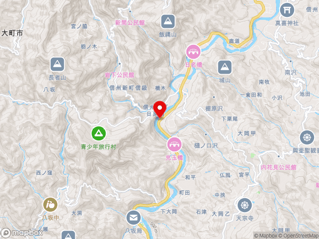 長野県の道の駅長野市大岡特産センターの地図