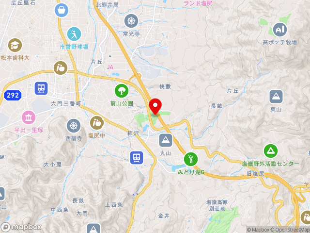 長野県の道の駅小坂田公園の地図