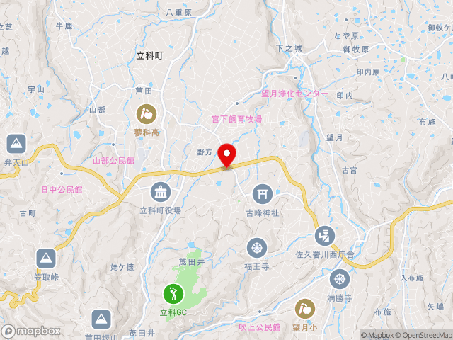 長野県の道の駅女神の里たてしなの地図