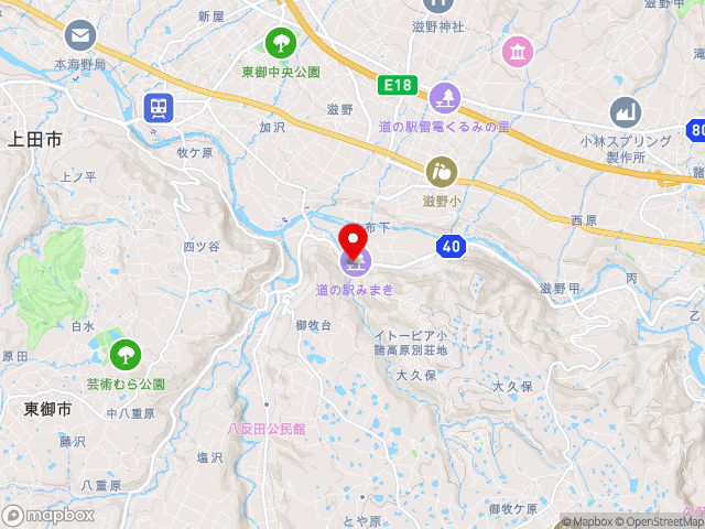 長野県の道の駅みまきの地図