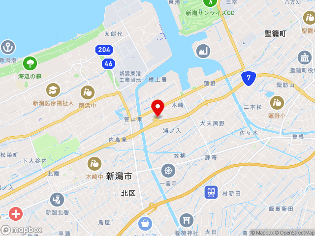 新潟県の道の駅豊栄の地図
