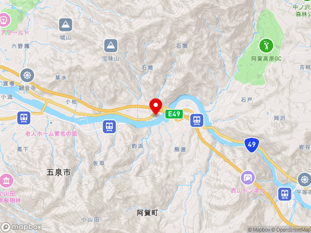 新潟県の道の駅阿賀の里の地図