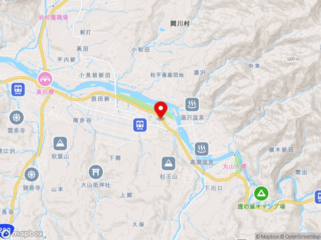 新潟県の道の駅関川の地図