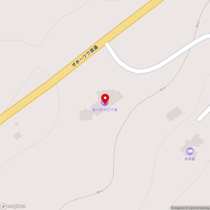 道の駅サロマ湖の地図（zoom17）北海道常呂郡佐呂間町字浪速121-3