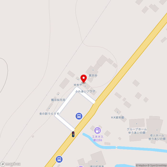 道の駅つるぬまの地図（zoom17）北海道樺戸郡浦臼町字キナウスナイ186-90