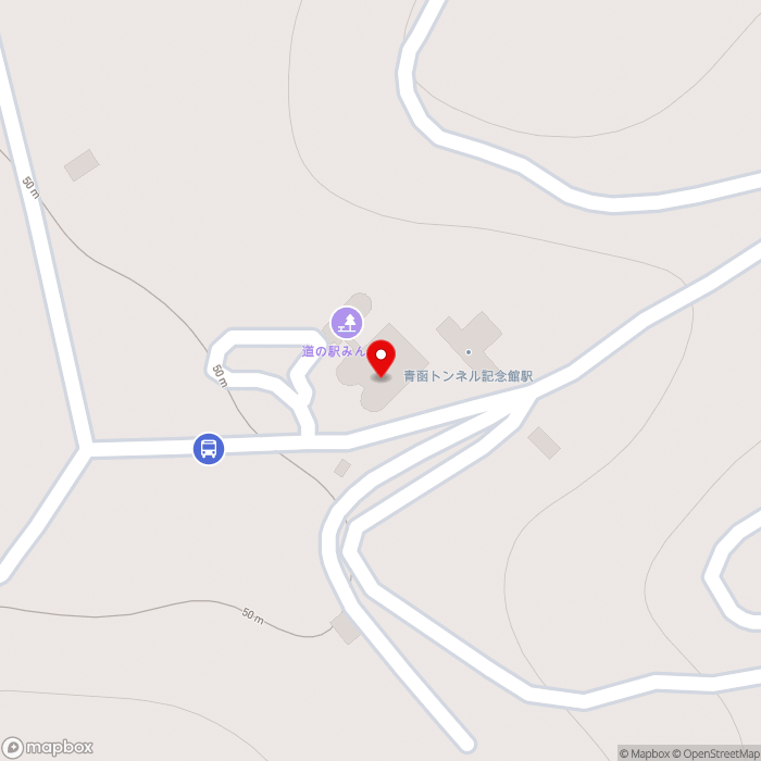 道の駅みんまやの地図（zoom17）青森県東津軽郡外ケ浜町三厩龍浜99