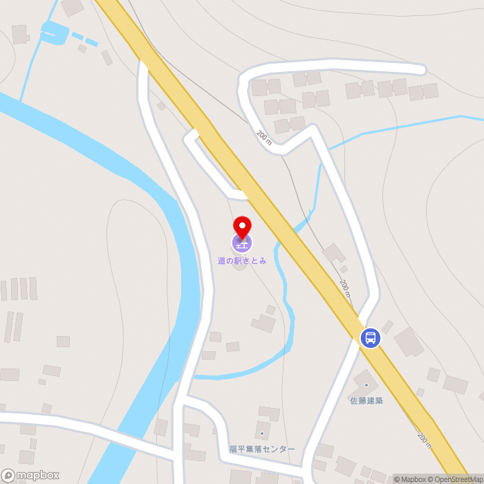 道の駅さとみの地図（zoom17）茨城県常陸太田市小菅町694-3