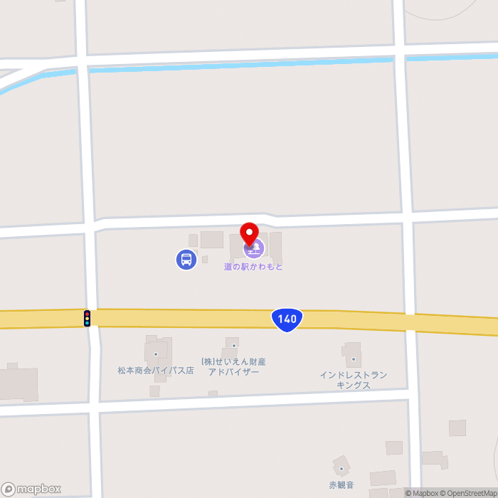 道の駅かわもとの地図（zoom17）埼玉県深谷市長在家1279-2