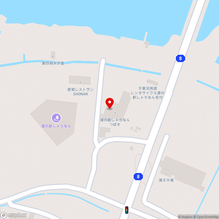道の駅しょうなんの地図（zoom17）千葉県柏市箕輪新田59-2