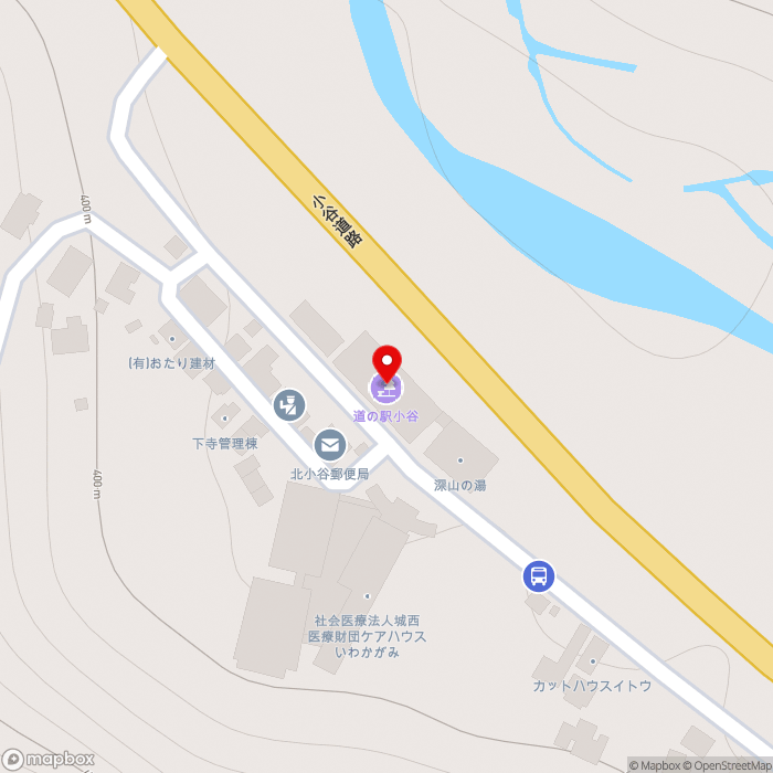 道の駅小谷の地図（zoom17）長野県北安曇郡小谷村北小谷1861-1