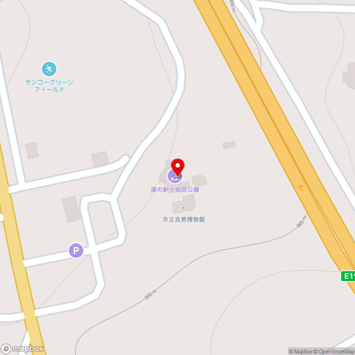 道の駅小坂田公園の地図（zoom17）長野県塩尻市塩尻町1090