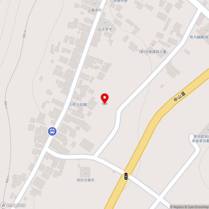 道の駅和田宿ステーションの地図（zoom17）長野県小県郡長和町和田2834番地5