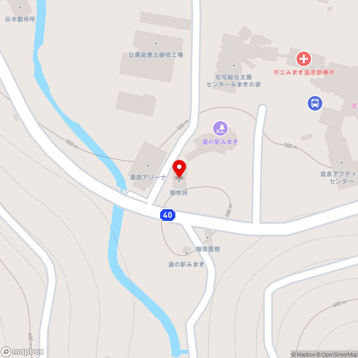 道の駅みまきの地図（zoom17）長野県東御市布下35-4