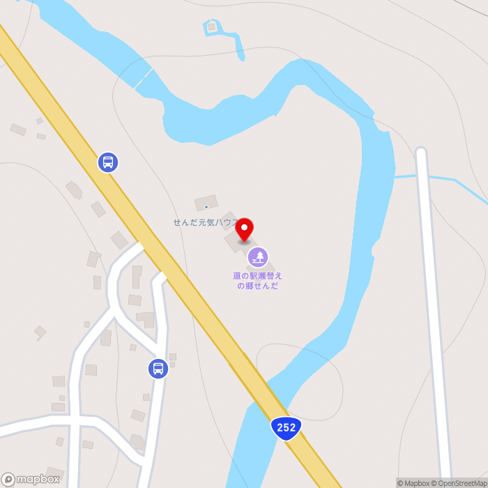道の駅瀬替えの郷せんだの地図（zoom17）新潟県十日町市中仙田甲826