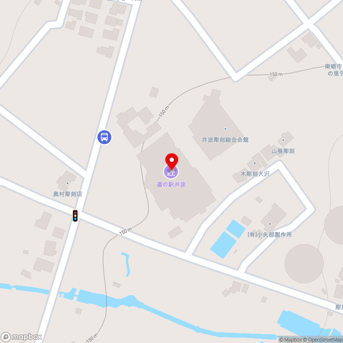 道の駅井波の地図（zoom17）富山県南砺市北川730
