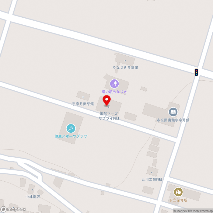 道の駅うなづきの地図（zoom17）富山県黒部市宇奈月町下立686