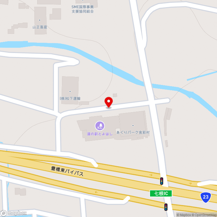 道の駅とよはしの地図（zoom17）愛知県豊橋市東七根町字一の沢113番地2
