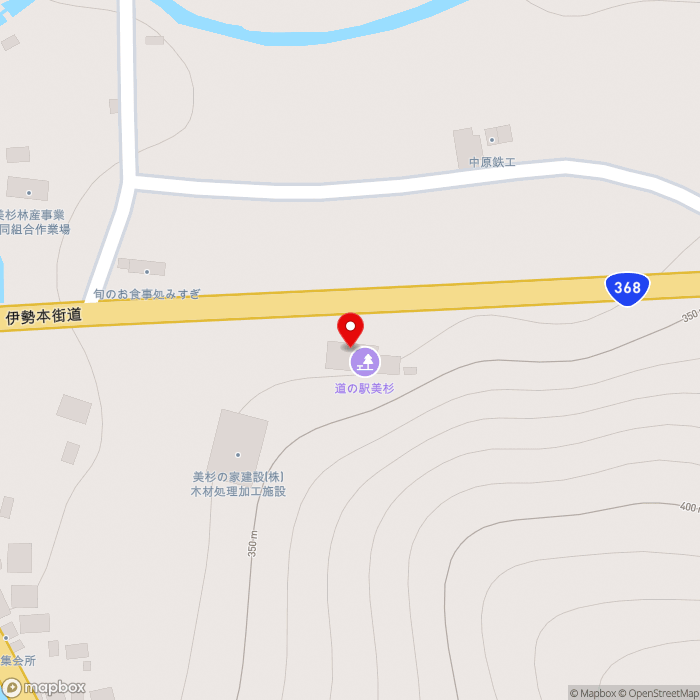 道の駅美杉の地図（zoom17）三重県津市美杉町上多気267