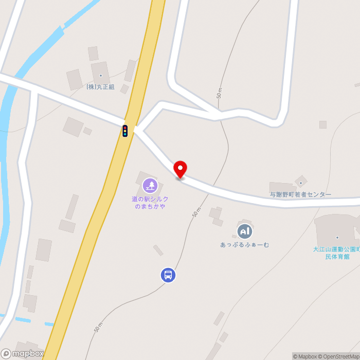 道の駅シルクのまち　かやの地図（zoom17）京都府与謝郡与謝野町字滝98