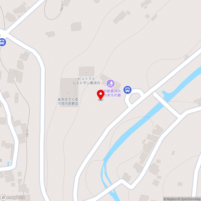 道の駅奥河内くろまろの郷の地図（zoom17）大阪府河内長野市高向1218-1