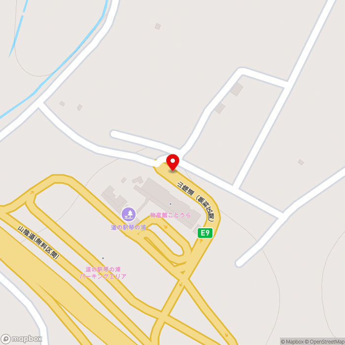道の駅琴の浦の地図（zoom17）鳥取県東伯郡琴浦町別所1030-1