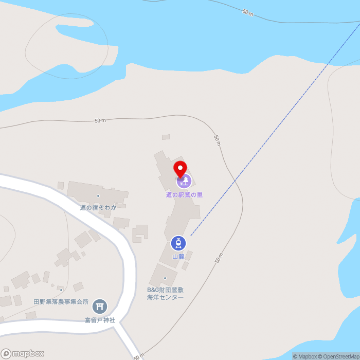 道の駅鷲の里の地図（zoom17）徳島県那賀郡那賀町和食字田野89