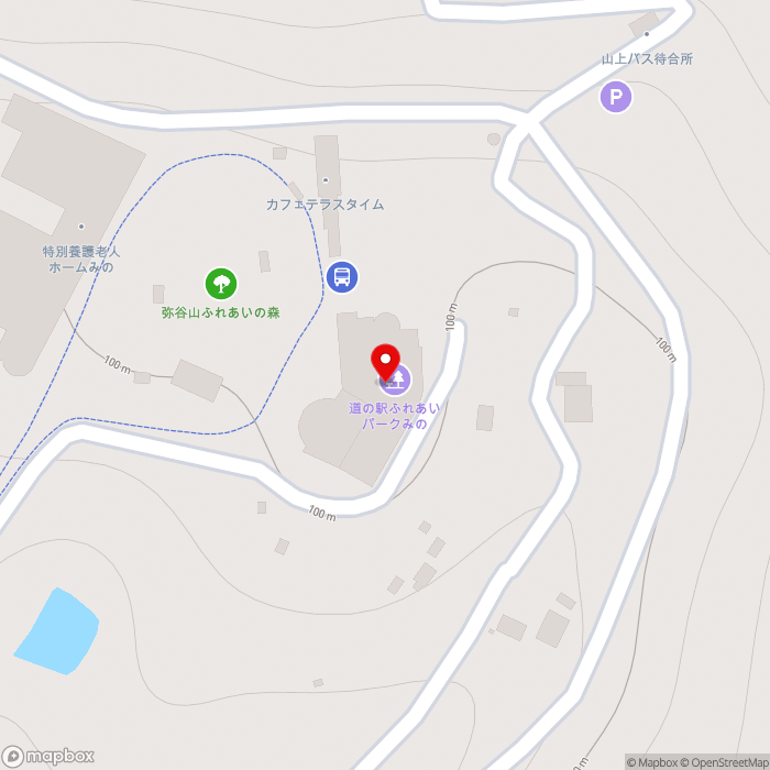 道の駅ふれあいパークみのの地図（zoom17）香川県三豊市三野町大見乙74