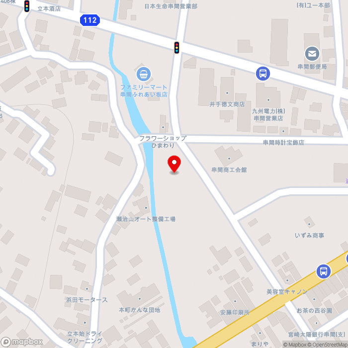 道の駅くしまの地図（zoom17）宮崎県串間市大字西方5503番地1