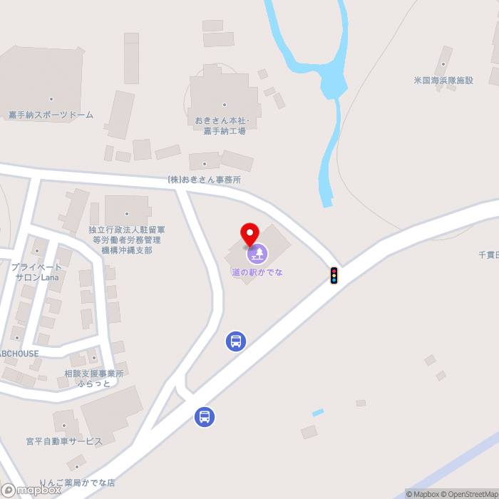 道の駅かでなの地図（zoom17）沖縄県中頭郡嘉手納町字屋良1026-3