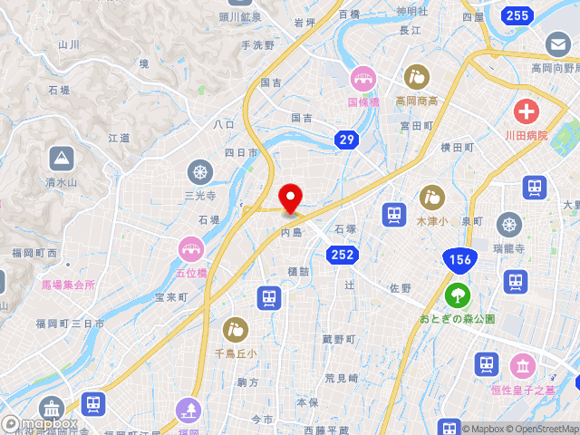 富山県の道の駅 万葉の里　高岡の地図
