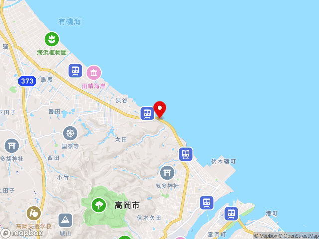 富山県の道の駅 雨晴の地図
