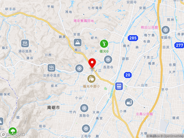 富山県の道の駅福光の地図