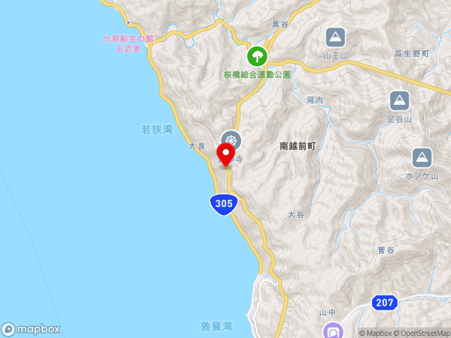 福井県の道の駅河野の地図