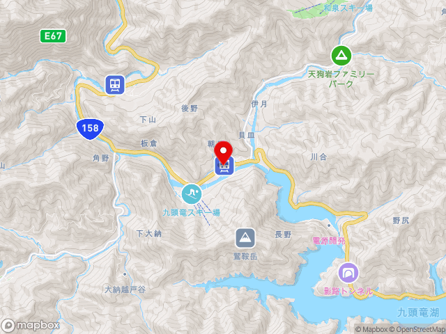 福井県の道の駅九頭竜の地図