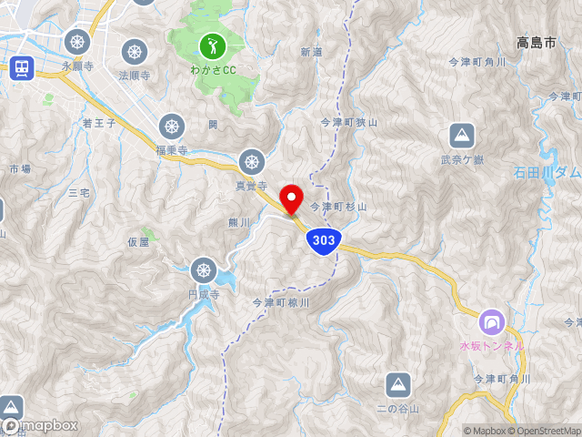 福井県の道の駅 若狭熊川宿の地図