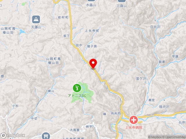 愛知県の道の駅 上矢作ラ・フォーレ福寿の里の地図