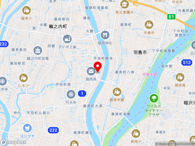 愛知県の道の駅 クレール平田の地図