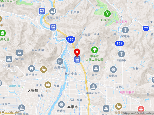 岐阜県の道の駅織部の里・もとすの地図