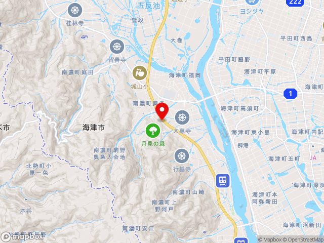 愛知県の道の駅 月見の里　南濃の地図