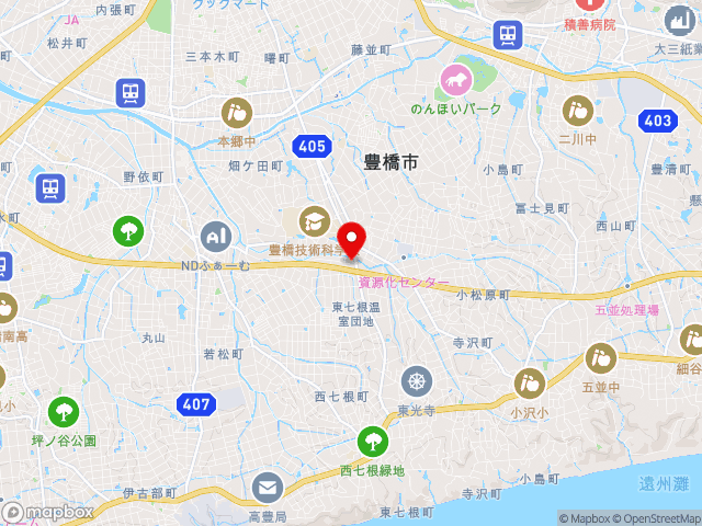 愛知県の道の駅とよはしの地図